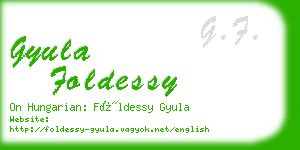 gyula foldessy business card